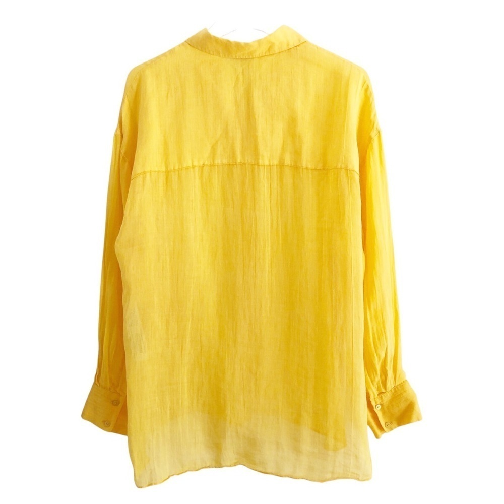 Massimo Dutti Yellow Blouse Side Split Small - image 2